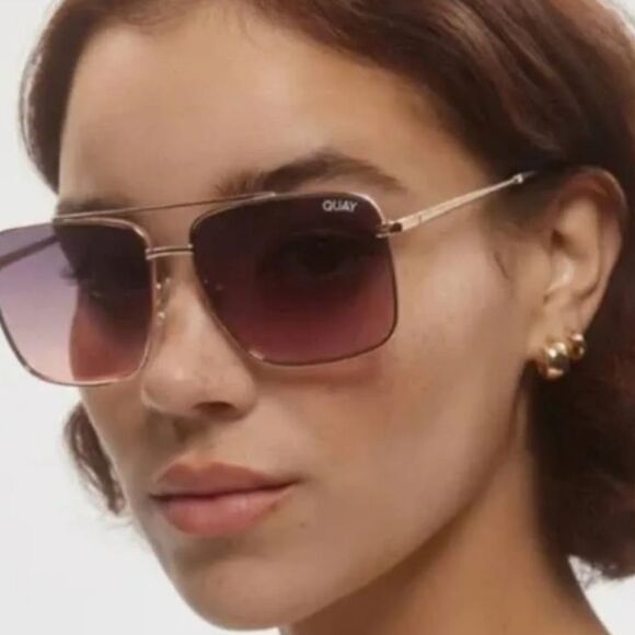 Quay Australia Hot Take 51MM Gradient Aviator Sunglasses - Picture 3 of 11